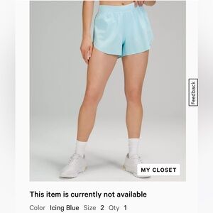 Lululemon Fast and Free Shorts